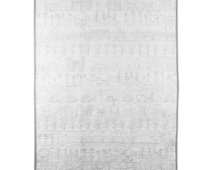 Happy-Days-white-cot-quilt-with-silver-grey-stitching