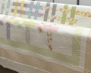 Customer quilt being quilted