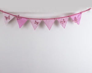 Flutterby Butterfly bunting in pink