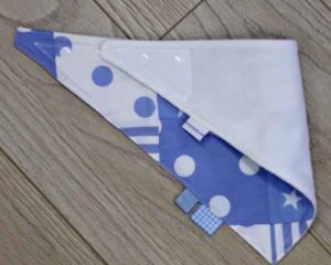 Blue-patchwork-full-bandana-bib-folded-BB024