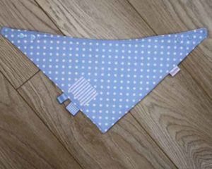 Sky-Blue-polka-dot-full-bandana-bib-stripe-patch-front-BB026