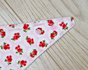 Pink-floral-full-bandana-bib-corner-BB002