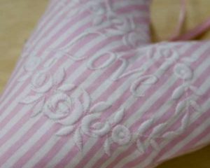 Love Heart in pink and white close-up 2