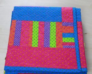 'It's Party Time' Quilt folded