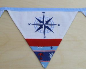 Sky blue nautical bunting set 3 detail 4 centre