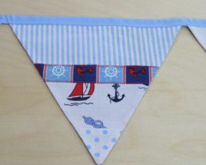 Sky blue nautical bunting set 3 detail 3