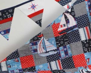 Gone-Sailing-boat-quilt-with-nautical-bunting